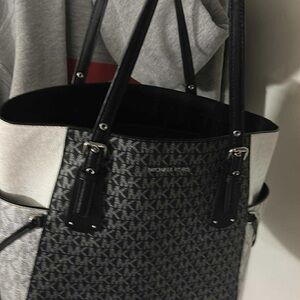 Michael Kors Black and White Tote Bag